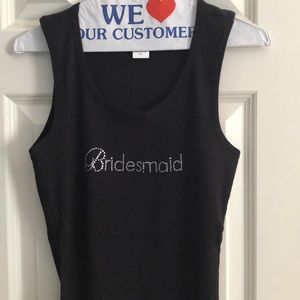 “Bridesmaid” rhinestone Tank - Size L/XL